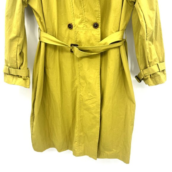 Soft Surroundings chartreuse Trench Coat - Picture 3 of 7